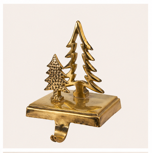 Wholesale Golden Metal Christmas Tree <b>Stocking</b> <b>Holder</b> For Mantel Heavy Duty Weighted Aluminum <b>Stocking</b> Hanger Hook For Fireplace - Product Image 5