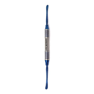 เครื่องมือผ่าตัดฟันแบบสองด้าน ยี่ห้อ Dental Elevator FREER สำหรับใส่รากเทียม ปลายแหลมและปลายทู่ ทำจากสแตนเลสสตีล ด้ามจับกลวงเคลือบไทเทเนียมสีน้ำเงิน - Product Image 6
