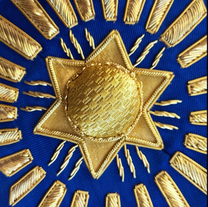 Worshipful Installed Master <b>Collar</b> Rite of Solomon Gold Bullion Hand Embroidery Fashion Sew-On Custom Premium Masonic Regalia - Product Image 2