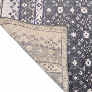 Alfombra Moderna DECORDEC Personalizada, Gris Marfil, de Lana, con Diseño Geométrico Floral a Rayas, Antideslizante y Ecológica, para Hotel, Villa, Sala de Estar - Product Image 5