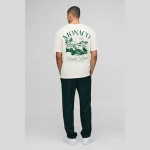 Camiseta Oversize con Estampado Gráfico, Logotipo Personalizado, Estilo Urbano Hip Hop, Corte Holgado, Hombros Caídos, de Algodón, para Hombre y Mujer - Product Image 5
