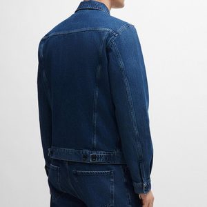 Wholesale Mens Ripped Denim <b>Jacket</b> Distressed Jean Coat Fashion Streetwear <b>Slim</b> <b>Fit</b> Casual Outerwear for Men - Product Image 5