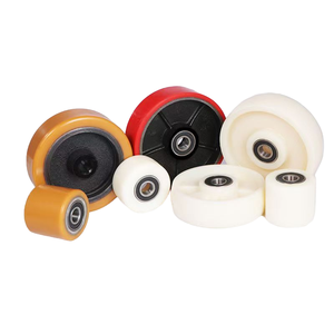 Alta calidad Nylon/ PP/PU Durable Venta al por mayor Carretilla elevadora Repuestos 50 60 70 80 90 95 100mm Ruedas de transpaleta - Product Image 1