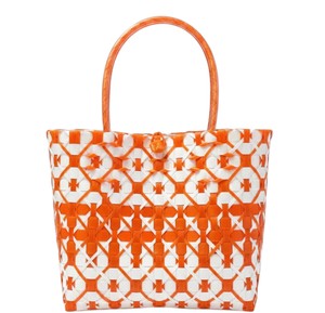 Fashion Forward Geometric Tone Woven <b>Plastic</b> Strip Handmade Bag And Handbag Durable Ladies Casual Shopping <b>Tote</b> Bag OEM - Product Image 3