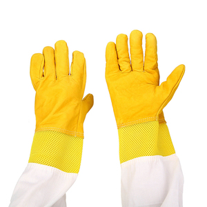 Guantes de Apicultura Premium, Guantes de Apicultor con Manga de Lona y Palma de Cuero, Protección Contra Picaduras, Venta al Por Mayor OEM - Product Image 6
