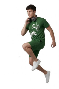 T-shirt et short personnalisés surdimensionnés avec impression sérigraphique, tissu de haute qualité, look tendance, ensemble de t-shirts personnalisés - Product Image 4