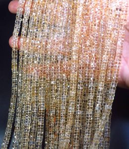Cuentas de Citrino Amarillento Facetadas de Gemstones Valley, Hilo de 16 Pulgadas, Cuentas de Citrino Natural de Alta Calidad con Orificio Central, Forma Heishi de 5 mm - Product Image 5