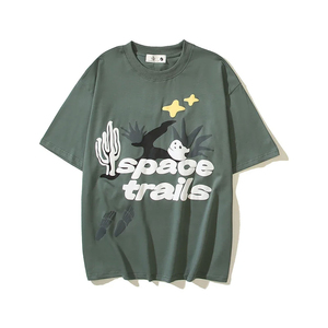T-shirt imprimé en relief avec paillettes, fabriqué au Pakistan, prix de gros, design de logo personnalisé, t-shirt imprimé en relief pour hommes - Product Image 4