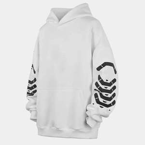 Sweat-shirt Techwear Oversize Cyberpunk Streetwear Blanc à Motifs Hip Hop Harajuku Urbain Unisexe Tendance 2026 - Product Image 2