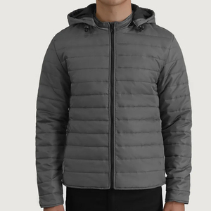 Custom Color & Logo Men's Puffer Jacket Made in Pakistan New Design Lightweight Full Sleeves Men Puffer Jacket For Winter - Product Image 5