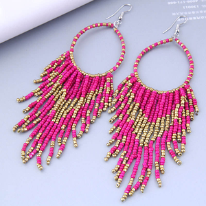 Pendientes para mujer, joyería de moda, pendientes grandes con cuentas y borlas, pendientes largos de MD HANDICRAFTS - Product Image 5