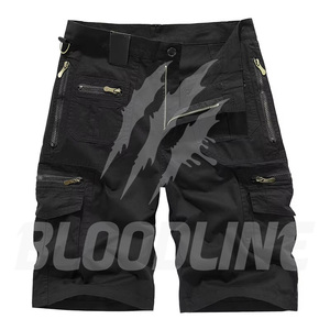 Shorts de mezclilla azul de cintura media, estilo casual lavado, con botones y bolsillos, shorts tipo bermuda de mezclilla para hombre - Product Image 2