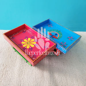 Carrito de Madera Indio, el Thela Pintado a Mano Perfecto para Decoración del Hogar, Proveniente de Uttar Pradesh - Product Image 3