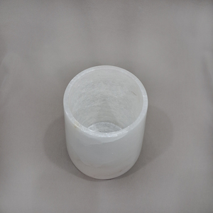 Vase en pierre d'albâtre Grand Élégance, artisanal, de luxe indien, pour la décoration de la maison, du jardin et des mariages, collection haut de gamme en gros - Product Image 5