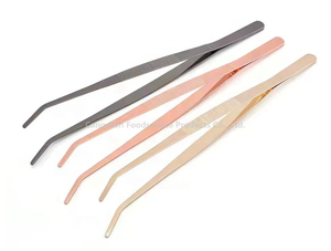 High quality Stainless Steel Henry Foodservice Metal Eco-Friendly Offset tongs Kitchen Tweezer Sustainable - Product Image 3