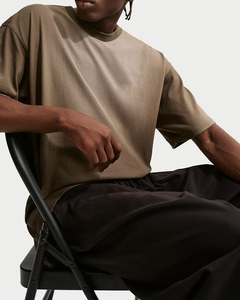 T-shirts pour hommes à col montant en sergé 100 % polyester, coupe oversize, infroissables, à motif uni, impression numérique ODM – Meilleures ventes - Product Image 5