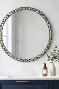 Direct Factory Supply Bone Inlay Mirror <b>Frame</b> Handmade Design American Style Customizable Size <b>Large</b> Looking Wall Mirror India - Product Image 5