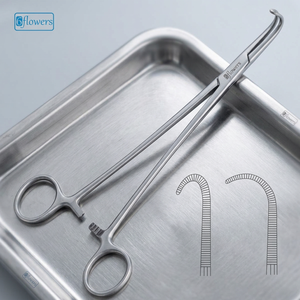 Pinces hémostatiques 6flowers Negus à pointe courbée, pince chirurgicale pour la chirurgie générale, instrument manuel en acier inoxydable, certifié CE - Product Image 2