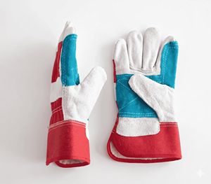 Guantes DE SEGURIDAD Canadian Rigger de alta calidad Guantes de trabajo de construcción industrial de cuero dividido reforzado con doble palma - Product Image 4