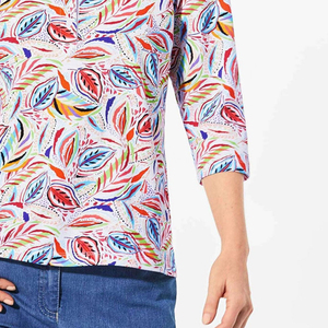 Camiseta de Manga Corta para Mujer, Sólida, Comprimida, Informal, de Algodón Tejido, Transpirable, de Longitud Regular - Product Image 6