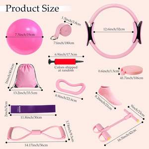 Kit d'accessoires de yoga et Pilates pour l'entraînement : ballon de yoga, anneau de Pilates, bande de résistance et kit de Pilates pour étirements - Product Image 3