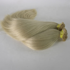 Extensions de cheveux à la kératine brute Remy Hair Extension de cheveux humains à pointe plate préliée à la kératine italienne - Product Image 4