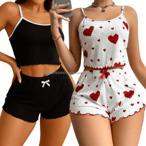 Robe corset florale Tie-Dye Coquette & Y3K, Ensembles décontractés pour femmes, Imprimés à pois, Ensembles de pyjama 2 pièces pour femmes Premium Love Shape, Vente en gros - Product Image 4