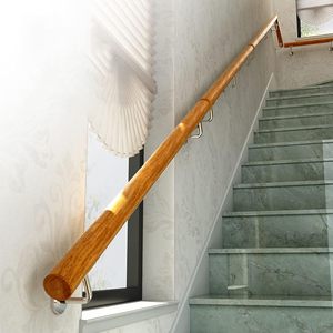 Barandilla de Madera para Escalera Montada en la Pared, Longitud Personalizada, Diseño Tradicional, Barandal de Escalera de 2 5/8 Pulgadas de Diámetro - Product Image 2