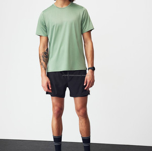 Vente en gros de shorts d'été pour hommes, t-shirts en éponge française, short de survêtement, t-shirt 100% coton décontracté avec short, ensembles jumeaux - Product Image 1