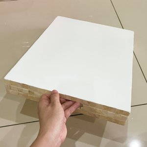 Plateau de service carré pliable artisanal en nacre durable avec finition brossée pour salon Ramadan - Product Image 5