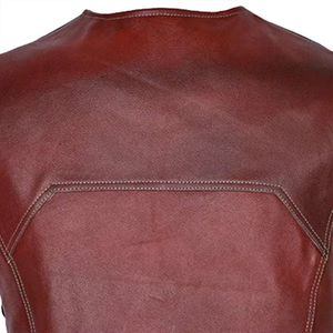 Top Seller Best Western Cowboy Leather Windproof High Quality High Street Men's <b>Vest</b> & Waistcoat From Pakistan - Product Image 5