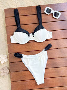 Ensemble de bikini pour femmes, maillot de bain deux pièces pour la plage avec bretelles réglables, tissu extensible doux, séchage rapide - Product Image 6