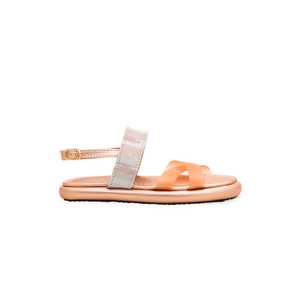 Girls Heeled Sandal KD9643 in <b>Peach</b> Elegant Formal <b>Shoe</b> - Product Image 3