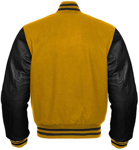 Blouson universitaire d'hiver personnalisé style streetwear en laine Melton avec broderie et écussons chenille, col montant - Product Image 6