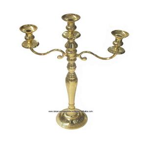 Candelabros de 3 brazos de latón hechos a mano Vintage de alta calidad para decoración del hogar boda fiesta Navidad mesa de comedor caja de regalo - Product Image 2