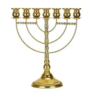 Centre de table en métal de haute qualité, 9 bras, porte-bougie Menorah, élégant candélabre, décoration de table pour la maison - Product Image 3