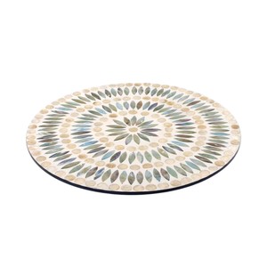 Plateau tournant en nacre de Capiz - Product Image 1