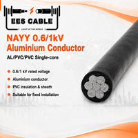 Câble d'alimentation monophasé NAYY 0,6/1 kV à conducteur en aluminium, isolé et gainé en PVC, non armé, pour usage de distribution