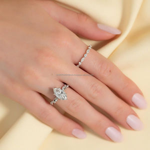 IGI/GIA Lab Grown Cut Diamond Vintage 14k jaune mariage/bague de fiançailles unisexe or blanc fin pour anniversaire fête-digne - Product Image 1