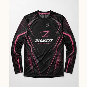 Camiseta Deportiva Negra con Detalles Blancos Personalizada de la Industria Ziakot al por Mayor - Product Image 3