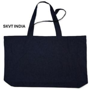 Eco-Friendly Recyclable Organic Cotton Tote Bag Large Sturdy Reusable Grocery Shopping Beach Carrying Top Handled Silk Screen - Product Image 2