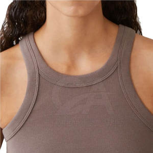 Camiseta sin mangas para mujer, cómoda para uso diario, chaleco de verano para mujer, camiseta sin mangas acanalada para mujer al por mayor - Product Image 5