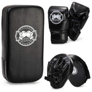 Set de Boxeo 3 en 1 para Niños, Guantes de Boxeo Ajustables y Combo de Almohadilla de Patada para Principiantes, Ideal para Jóvenes en Kickboxing, Karate, Taekwondo y Muay Thai - Product Image 1