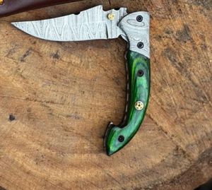 Couteau pliant de poche 7 pouces en acier Damas à motif torsadé, vente en gros OEM ODM, best-seller, PRESTIGE BLADES - Product Image 5