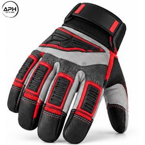 Guantes de motosierra personalizados, duraderos, de nueva llegada, modernos, con puños largos acanalados, paneles multicolor y construcción de palma flexible. - Product Image 4