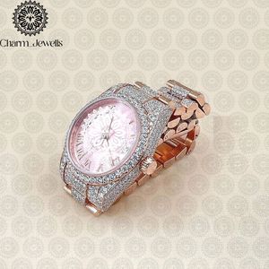 Reloj de Lujo Charm_Jewells de Acero Inoxidable con Caja Redonda de 36 mm, Cuarzo Analógico, Bisel con Diamantes, Moda Femenina - Product Image 2