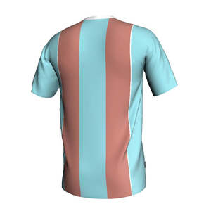 Camiseta Deportiva Personalizada de Fútbol con Rayas Rosa Agua, Uniforme de Equipo, Manga Corta - Product Image 3