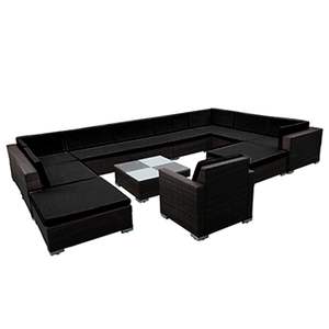Juego de 12 Muebles de Patio Negros para Descanso - Product Image 2