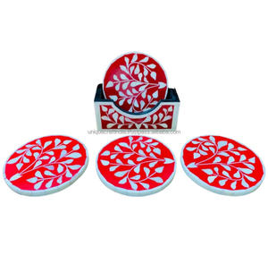 Posavasos de té con incrustaciones de hueso a precio de fábrica al por mayor, seguro para artesanía india, artículos de uso doméstico para posavasos de diseño de lujo hechos a mano - Product Image 6