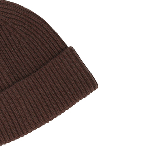 Bonnet en tricot côtelé imperméable blanc Brown Ribbed Knit de White Bird Express, chaud, à revers, doux, extensible, décontracté, pour l'extérieur, par temps froid - Product Image 3